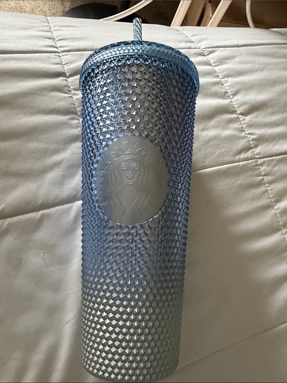 New Starbucks 24oz Studded Tumbler in Light Blue/grey